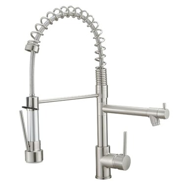 AIMADI Kitchen Faucet with Pull Down Sprayer,Brushed Nickel Single Handle