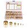 HASAOMOI 260PCS Brass 1/4" 3/8" 5/16" 1/2" 3/16" 1/8" Compression Sleeve Ferrule Kit