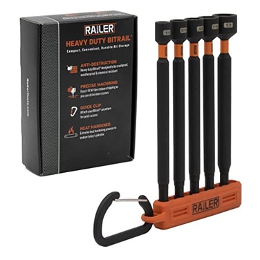 Railer 5pc Magnetic Nut Driver Set 6 Inch Impact Nutsetter Bits Holder Set