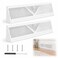 Swess Baseboard Diffuser 18 Inch, 2 Pack White Baseboard Register Vent for Home