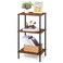 ETELI Tall End Table 3 Tier Side Table Small Nightstand, Rustic Brown