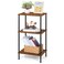 ETELI Tall End Table 3 Tier Side Table Small Nightstand, Rustic Brown