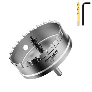 Mollom 4" (102mmHeavy Duty Carbide Hole Saw with 2 Pilot Bits