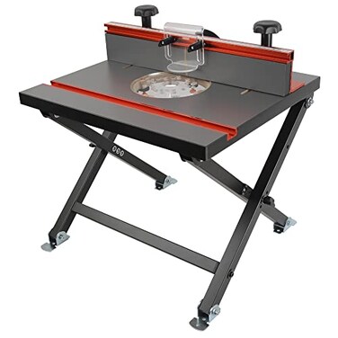 O'SKOOL O&rsquo;SKOOL Foldable Benchtop Trim Router Table with Adjustable Stand
