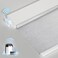 MANSNIX No-Drill Motorized Blackout Blinds with Remote, Grey, 34.5" x 72