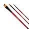 Creative Mark Ebony Splendor Short-Handle Synthetic Sable Paint Brush, Angular Set of 3, Teijin Multi
