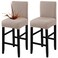 Fuloon Waterproof Barstool Covers Chair Slipcovers, Khaki, 2 Pack