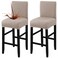 Fuloon Waterproof Barstool Covers Chair Slipcovers, Khaki, 2 Pack