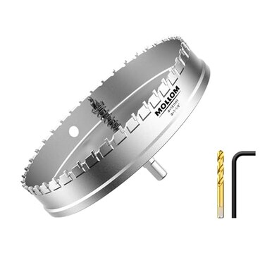 Mollom 7-1/8" (181mmHeavy Duty Carbide Hole Saw with 2 Pilot Bits