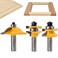 Exqutoo 3PCS 1/2" Shank Router Bit Set