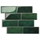 Smart Tiles Peel and Stick backsplash, Subway Emerald Green, 11.55"x8.38
