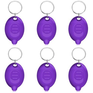Daemson Mini UV Led Keychain Flashlight, Small Black Light (6PCS