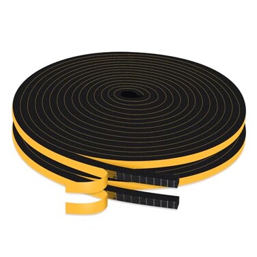 Trisiki Square Foam Seal Tape, Blocks Drafts, Strong Adhesive, Easy Install