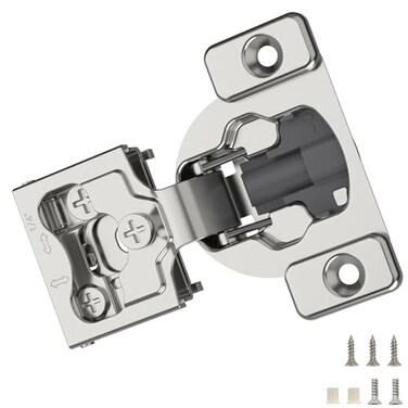 Furniware 50 Pieces 1/4" Small Overlay Concealed Face Frame Hinges