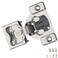Furniware 50 Pieces 1/4" Small Overlay Concealed Face Frame Hinges