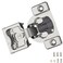 Furniware 10 Pieces 1/4" Small Overlay Concealed Face Frame Hinges