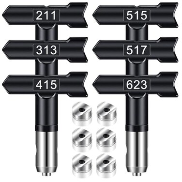 Gyfent 6 Reversible Spray Tips, Airless Paint Sprayer Tip Nozzle 211 313 41