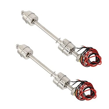 TEAMWILL 2Pcs Liquid Water Level Sensor Stainless Steel Double Ball Float Switch Tank Pool (2PCS 150mm