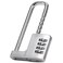 Hiceeden U Shaped Cabinet Combination Lock, 4 Digit Stainless Steel Padlock with Code, Adjustable 4.5 Inch Long Shackle Lock for Kitchen, Gym, School, Silver, 2.5 Inch Width