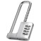 Hiceeden U Shaped Cabinet Combination Lock, 4 Digit Stainless Steel Padlock with Code, Adjustable 4.5 Inch Long Shackle Lock for Kitchen, Gym, School, Silver, 2.5 Inch Width