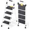 KINGRACK 4 Step Ladder, Folding Step Ladders for Home, 800lb Capacity,White