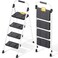 KINGRACK 4 Step Ladder, Folding Step Ladders for Home, 800lb Capacity,White