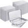 Geiserailie 20 Pack Metal Tin Boxes with Hinged Lids, Rectangular,Sliver