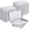 Geiserailie 20 Pack Metal Tin Boxes with Hinged Lids, Rectangular,Sliver
