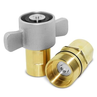 Undercarriage 3/4" NPT Wet-Line Wing Nut Heavy Duty Hydraulic Quick Disconnect Coupler/Coupling Set for Live Bed Dump Trailer Hydraulic Systems