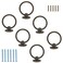 Luomorgo Antique Bronze Ring Pull Handle Knobs, 6 Pcs