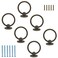 Luomorgo Antique Bronze Ring Pull Handle Knobs, 6 Pcs