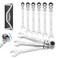 DURATECH 9-Piece Flex-Head Ratcheting Wrench Set, SAE, 5/16" to 3/4