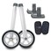 Top Glides 5" Walker Wheels Kit with GlidePadsSki Glides, 6 (Silver