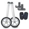 Top Glides 5" Walker Wheels Kit with GlidePadsSki Glides, 6 (Silver