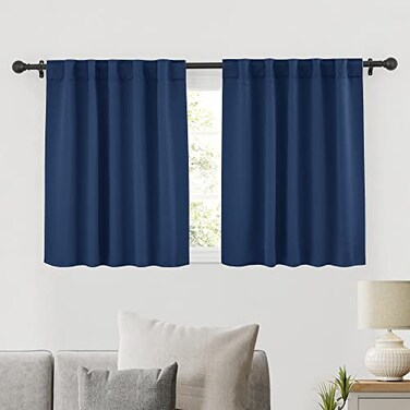 RYB HOME Privacy Bathroom Curtains, Small Window Curtains for Kitchen Cafe