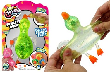 JA-RU Squishy Glitter Duck Fidget Toy (1 Duck4536-1s