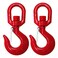 Cedilis 2 Pack 3 Tons Heavy Duty Swivel Lifting Hook, Rotating Rigging Hook with Safety Latch, Forged Alloy Steel Eye Sling Hook Crane Hook for Engine Hoist