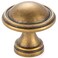 KOOFIZO 10 Pack Antique Brass Cabinet Knobs Round Single Hole Pulls K30