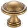 KOOFIZO 10 Pack Antique Brass Cabinet Knobs Round Single Hole Pulls K30