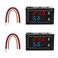 Exqutoo 2Pack 0.28" Digital Voltmeter Ammeter DC 0-100V 10A, RedBlue Dual LED