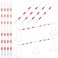 Kanayu 8 Pcs Retractable Cone Bar 4-6.9 ft Reflective