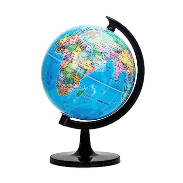 Exerz 10" World Globe - Political Map Educational- Self Assembled School Globe