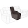 Easy-Going 2-Piece Recliner Console Cover Chocolate