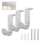 Sumnacon 3Pcs Ceiling Mount Curtain Rod Brackets for 5/8-1 Inch Rod,Silver