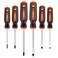 ValueMax 6-Piece Magnetic Screwdriver Set, 3 Phillips and 3 Flat Tip Screwdrivers, Non-slip Handle Screw Driver Set Kit