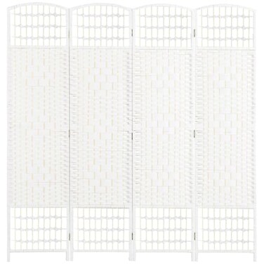 HOMCOM 4 Panel Room Divider, Folding Privacy Screen, 5.6', White