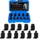 JEUCLEL 11PCS 3/8" Drive Impact Bits Sockets Set, SAE Pipe Plug Socket Set