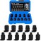 JEUCLEL 11PCS 3/8" Drive Impact Bits Sockets Set, SAE Pipe Plug Socket Set