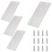 suiwotin 4pcs Metal Flat Straight Brace Bracket, 4'' x 2'' (L x W, Silver