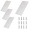 suiwotin 4pcs Metal Flat Straight Brace Bracket, 4'' x 2'' (L x W, Silver